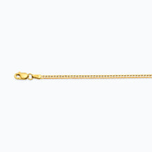 10K 2MM YELLOW GOLD SOLID CURB 30 CHAIN NECKLACE