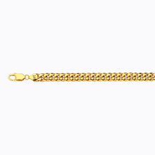 14K 7.5MM YELLOW GOLD HOLLOW MIAMI CUBAN 28 CHAIN NECKLACE