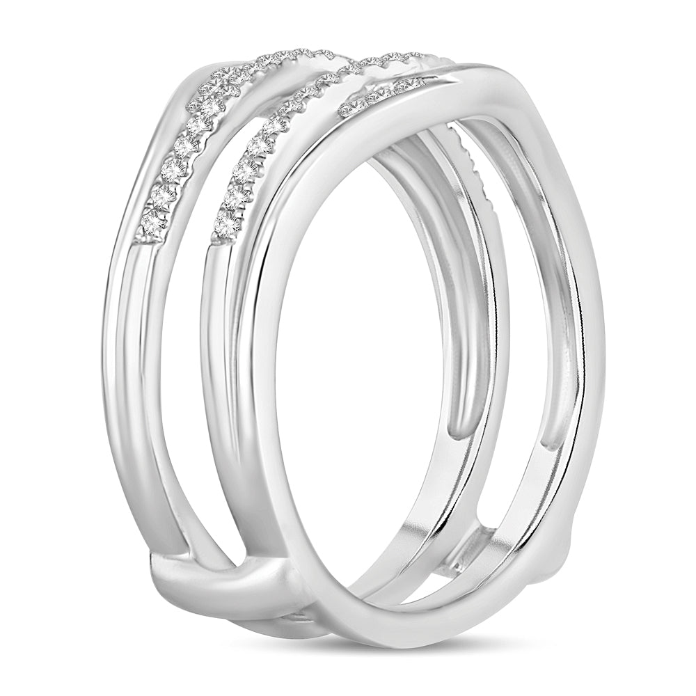 14K  0.34CT DIAMOND RING GUARD