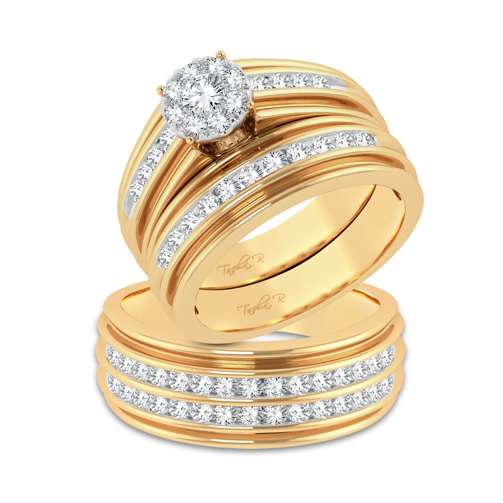 14k  0.86ct Diamond Trio Set