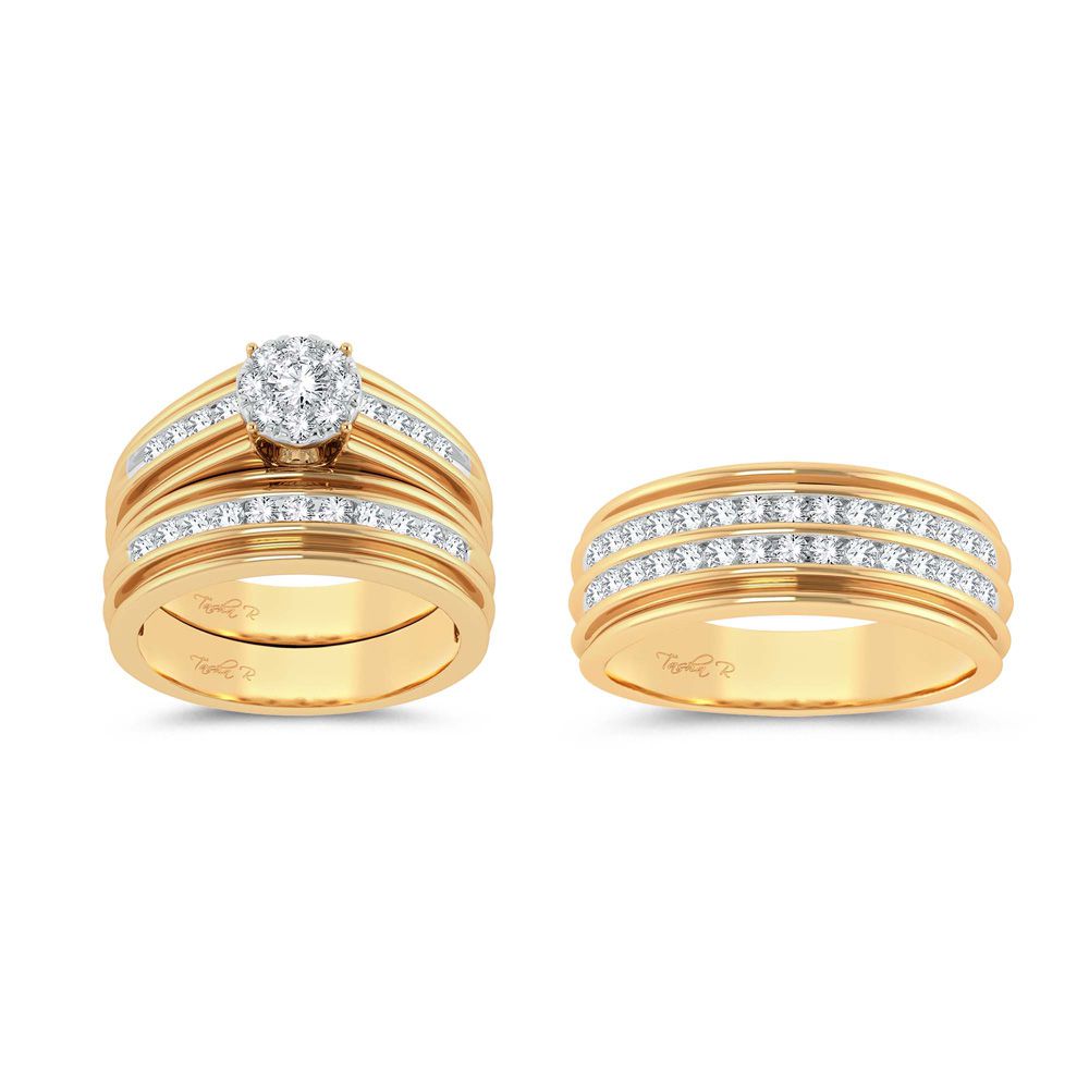 14k  0.86ct Diamond Trio Set