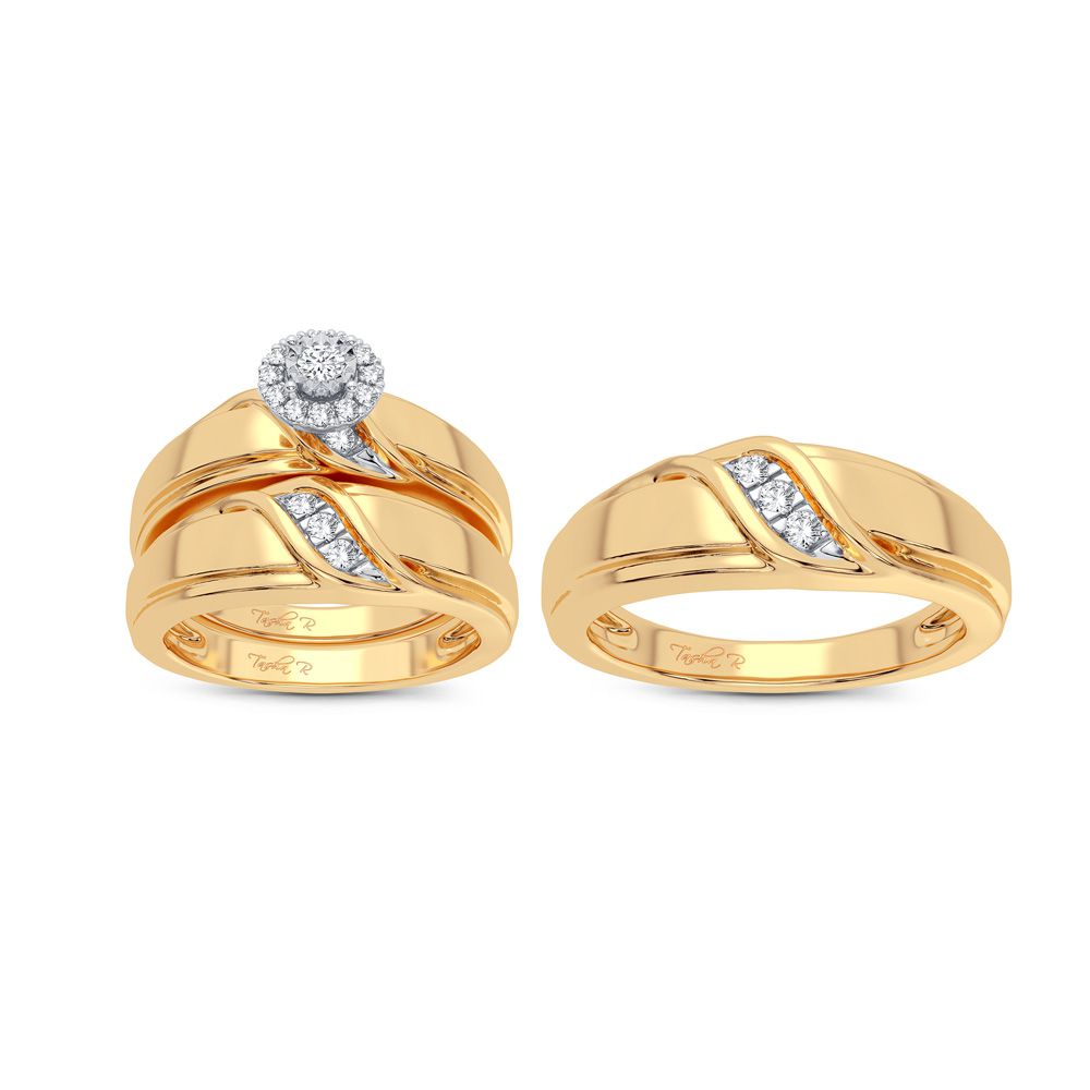 14K 0.20CT Diamond Trio Set