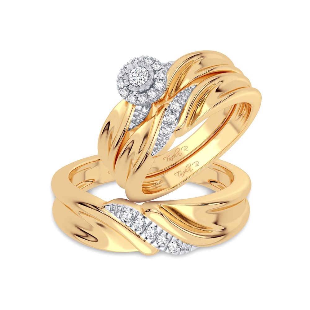 14K 0.16CT Diamond Trio Set