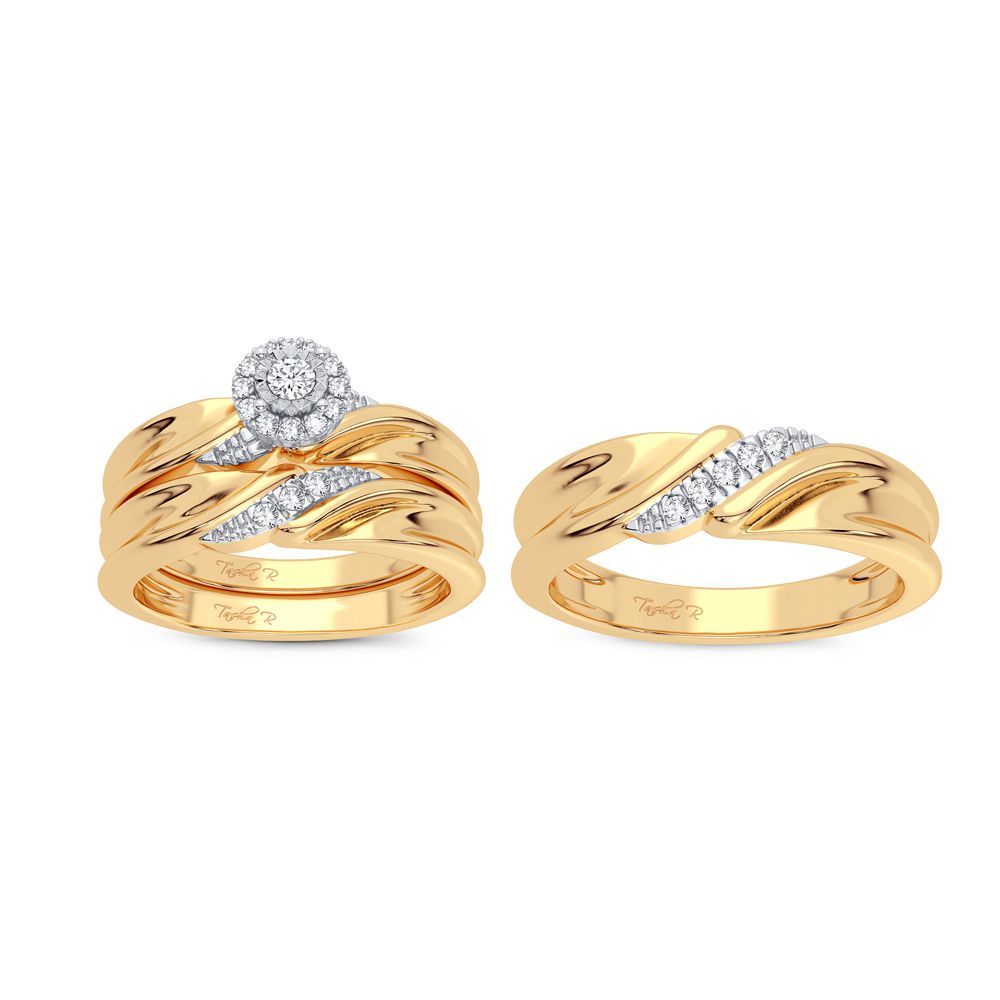 14K 0.16CT Diamond Trio Set