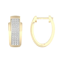 10K 0.25ct Diamond Hoops