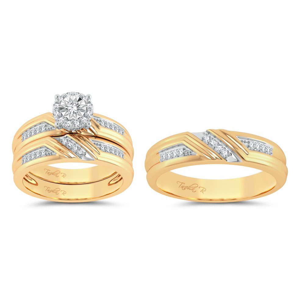 14K 0.43ct Diamond Trio Set