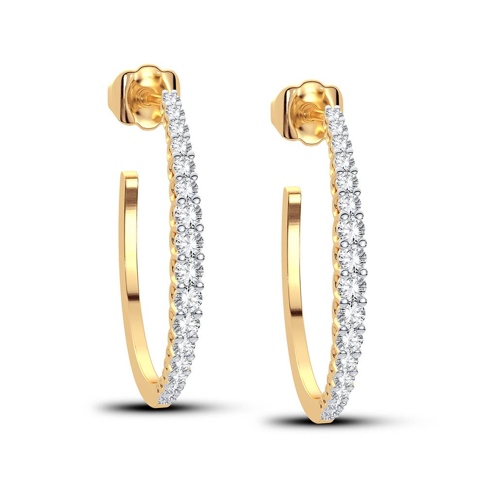 14K 0.33CT Diamond Earring