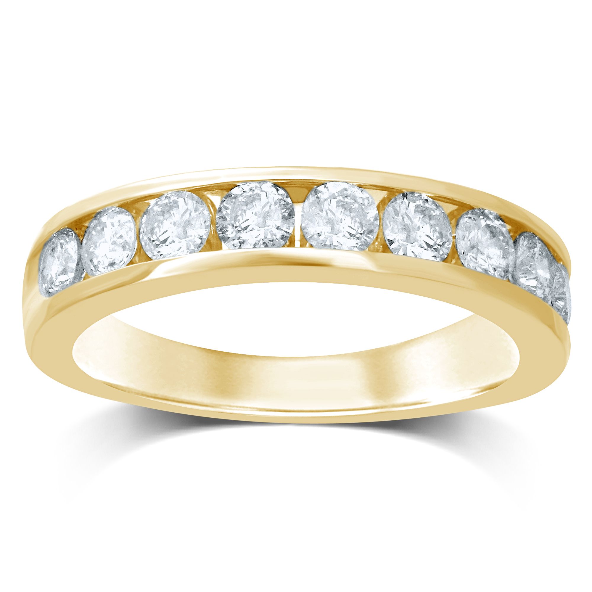 14K 0.21CT Diamond Band (9 Diamond Stones)