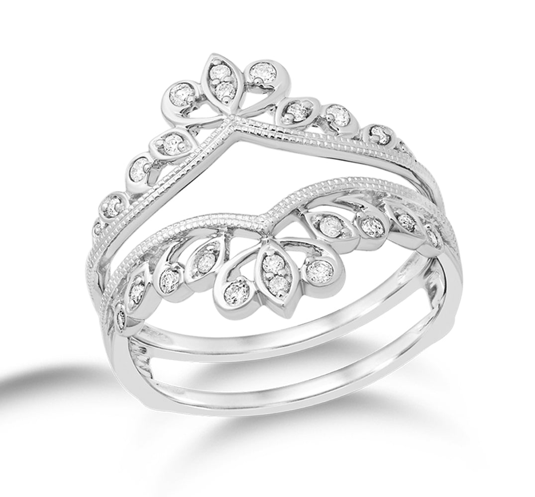 14K 0.20CT Diamond RING GUARD