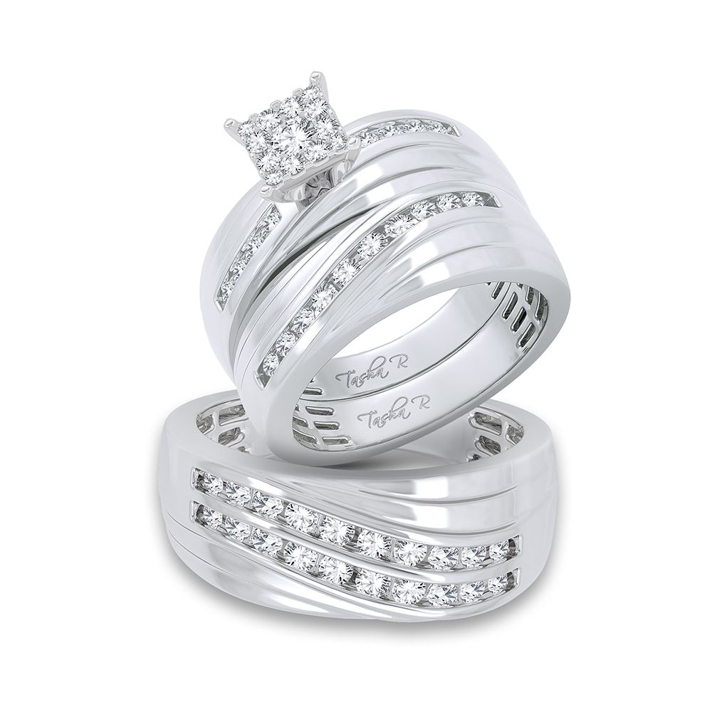 14K 1.13CT DIAMOND TRIO SET