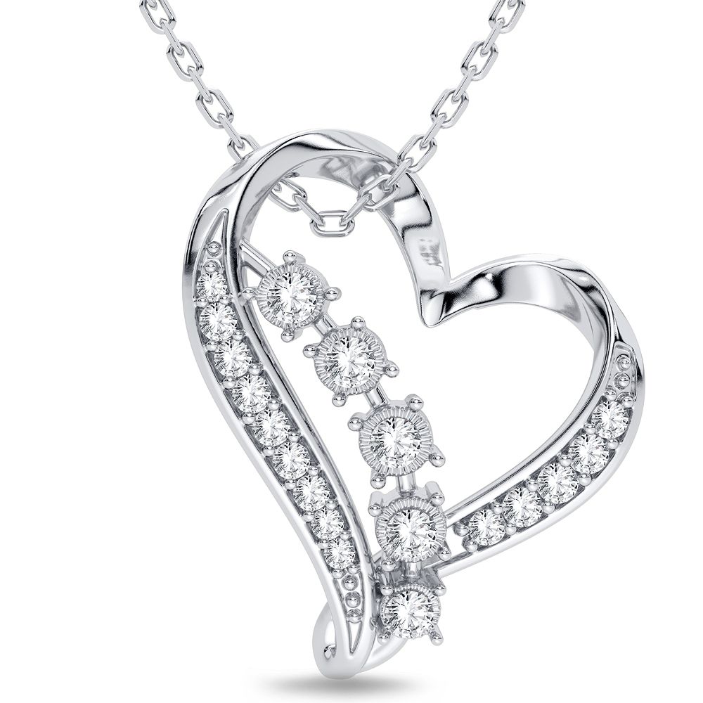 14K 0.15CT Diamond Pendant