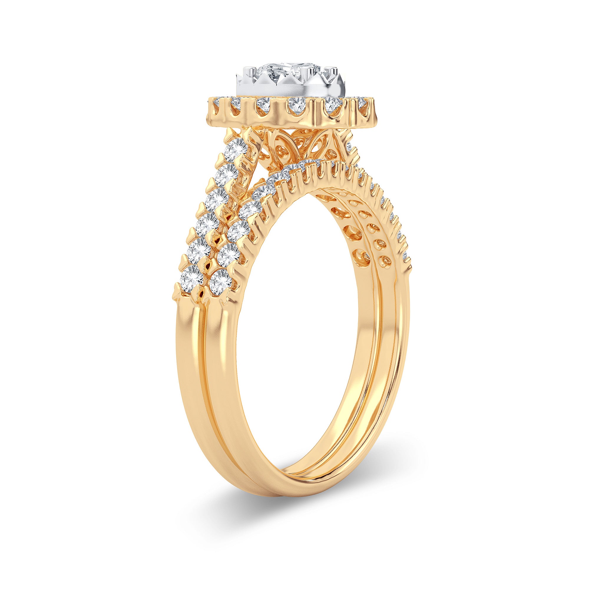 14K 1.00CT Diamond Bridal Ring