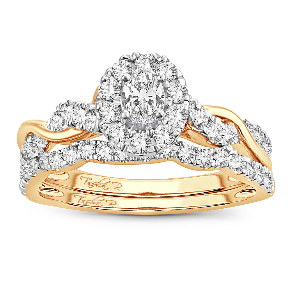 14K 1.00CT Fancy Cut Bridal Ring