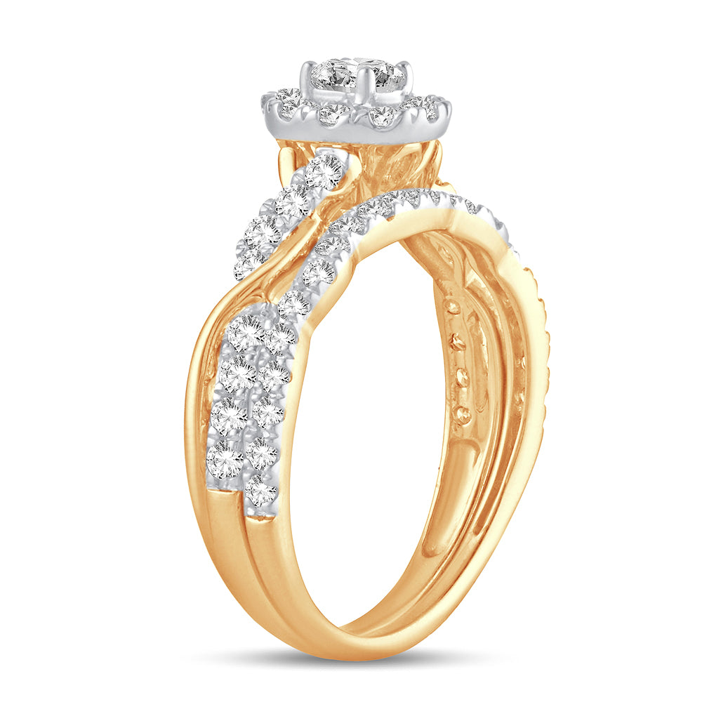 14K 1.00CT Fancy Cut Bridal Ring