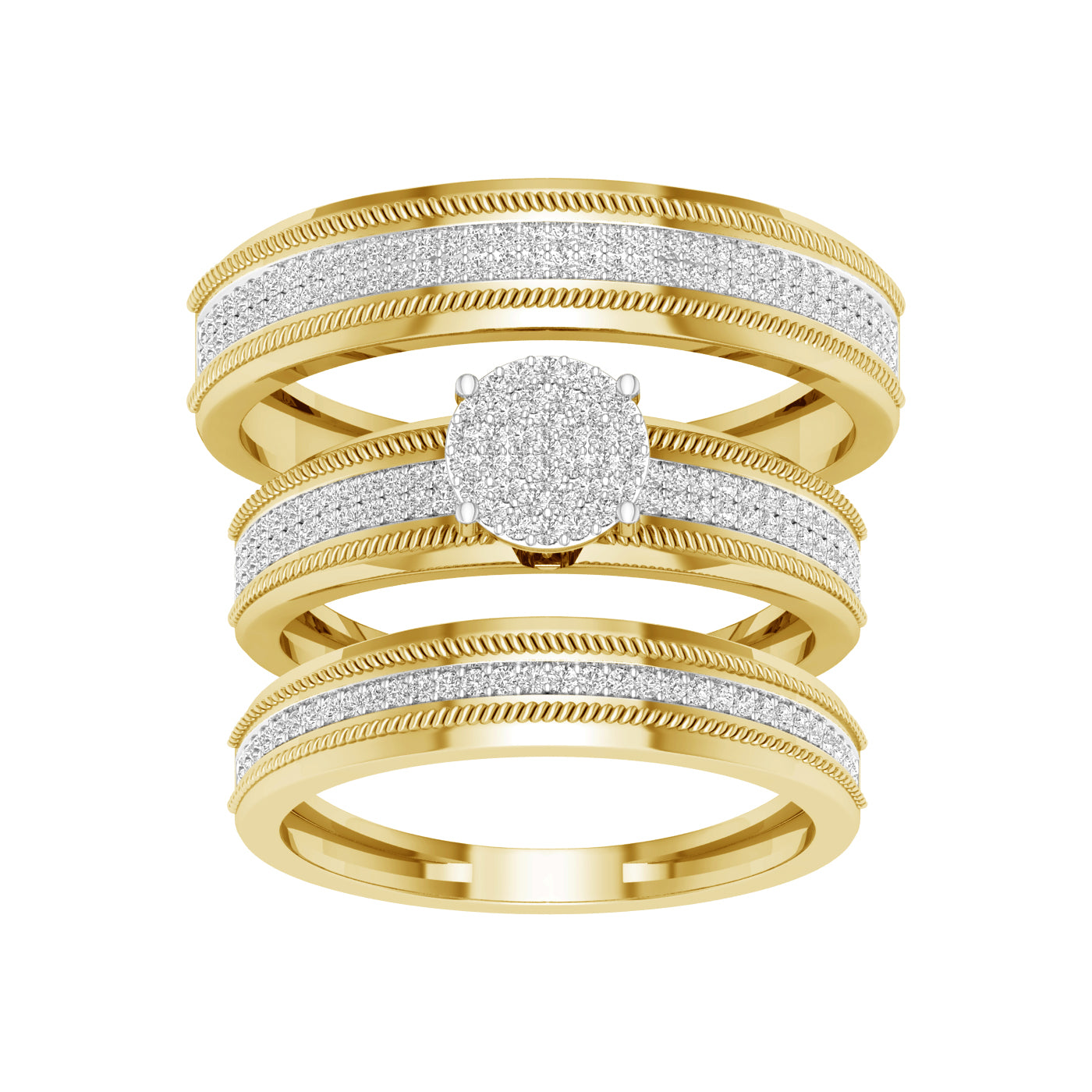 10K 0.60ct Diamond Trio Set